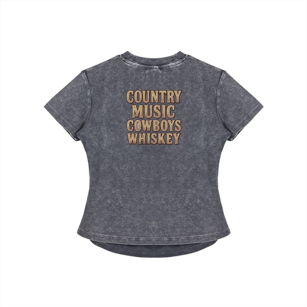 NEON Country Music, Cowboys & Whiskey | Fitted Tee - NEON American Clothing