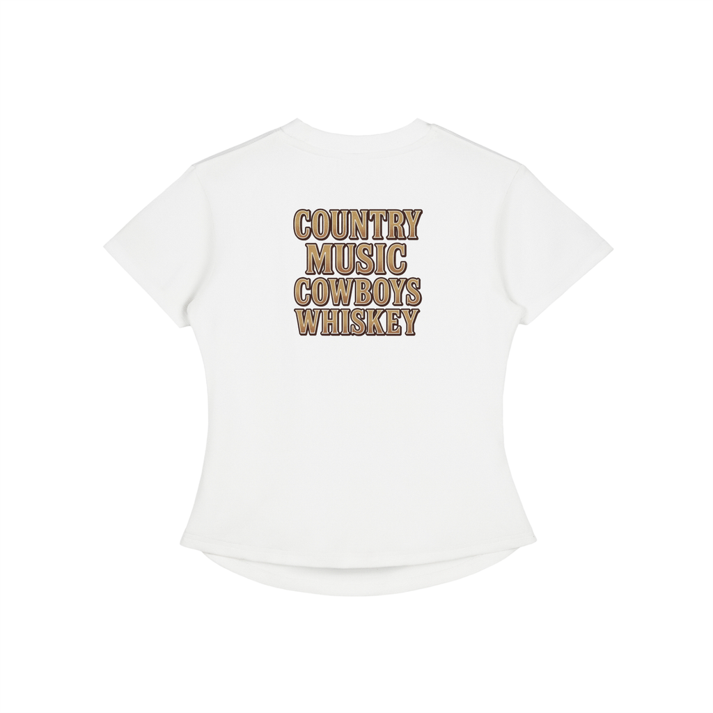 NEON Country Music, Cowboys & Whiskey | Fitted Tee - NEON American Clothing