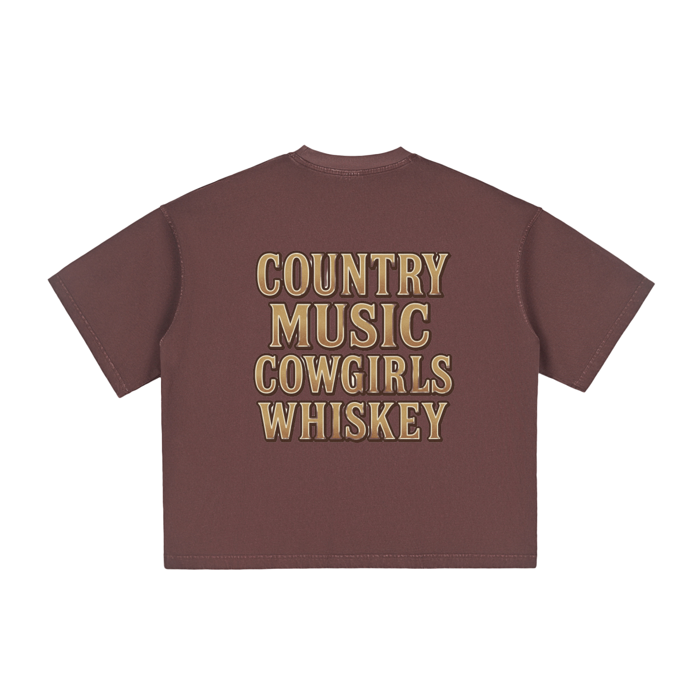 NEON Country Music, Cowgirls & Whiskey - Vintage Boxy Tee - NEON American Clothing