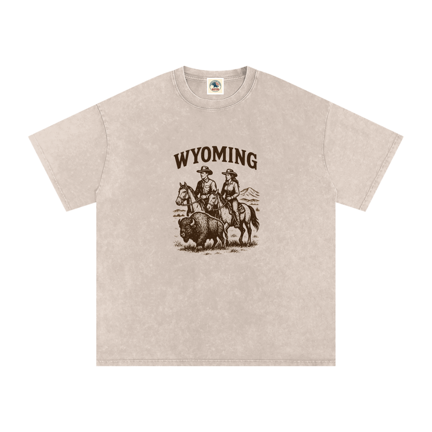 Wyoming Washed Tee - NEON American Clothing